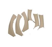 PoignéEs De PortièRes IntéRieures Utilisation adaptée for BMW série 3 E90 E91 E92 316 318 320 325 328i 2004-2012 6 pièces poignée de porte intérieure voiture couvercle Style carbone décor(LHD beige)