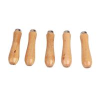 Poignées de remplacement de fichier en bois, poignée en bois 5 pièces pour l'artisanat d'outil de coupe de fichier, accessoires de remplacement de poignée de fichier en bois confortable