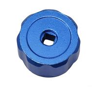 Poignées de robinet rondes avec bouton de collecteur pour climatiseur inverseur et réparation de robinet extérieur en alliage d'aluminium (bleu)