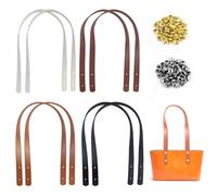 Poignées de sac en cuir de 60 cm - 8 sangles de sac - 4 couleurs - Anse pour sacs - Sangle en cuir pour 64 rivets - Poignées de sac à main en cuir - Poignée pour sac à main DIY