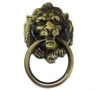 Poignées de tiroir antiques en forme de tête de lion conçues pour ajouter du caractère à n'importe quel meuble ou armoire (bronze vert)