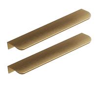 Poignées de tiroir dissimulées， tirettes à doigt, Cabinet Handle Finger Edge Pull Furniture Knobs Drawer Handles Bronze Gold 2 Pieces