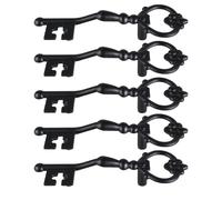 Poignées de tiroir et d'armoire en alliage de zinc, paquet de 5 Le noir