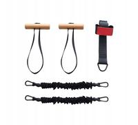 Poignées De Traction En Bois, Bandes En Latex, Poignées, 4 Bandes