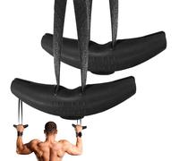 Poignées de traction neutres | Poignées de câble de gym à domicile | 1 paire d'attaches ergonomiques pour équipement d'entraînement avec bande pour le renforcement musculaire des jambes, des bras, du