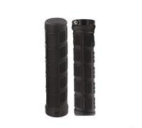 Poignées de vélo avec mécanisme de verrouillage pour guidon de 22,2 mm en caoutchouc et alliage d'aluminium pour VTT (noir)