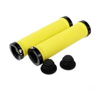 Poignées de vélo de montagne antidérapantes en silicone pour une meilleure absorption des chocs et un meilleur confort (jaune)