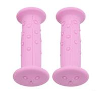 Poignées de vélo en caoutchouc souple pour enfants confortables et antidérapantes pour barres de 19 mm (rose)
