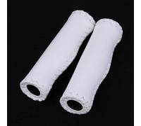 Poignées de vélo en cuir synthétique de qualité supérieure, économisent de l'énergie et augmentent la vitesse lorsque vous montez (blanc)