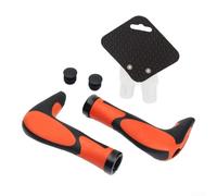 Poignées de vélo en silicone avec design innovant pour un meilleur contrôle et un confort sur les sentiers (une paire noir-orange)