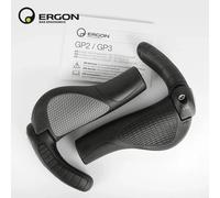 Poignées de vélo ERGON en caoutchouc pour VTT, fixation par collier, ergonomiques, antidérapantes, absorption des chocs, embouts verrouillables pour VTT GP5-L