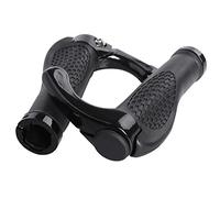 Poignées de vélo poignée de guidon vélo avec cornes poignées Scooter vélos en caoutchouc antidérapants poignée guidon noire