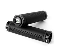 Poignées de vélo, poignées de guidon confortables en cuir - noir