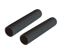 Poignées d'équipement de fitness, poignées antidérapantes en plastique pour station de dips de 25 mm pour barres, manchons de barre de traction et cache-tubes de gym, noir (25 x 400)