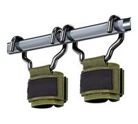 Poignées d'haltérophilie avec bandes de poignet, sangles for barre à main, gants de musculation for tractions et fitness(Green)