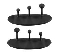 Poignées D'Haltérophilie Protège-Paumes et Coussinets de Prise Saisies D'Entraînement en Silicone Antidérapant pour Hommes et Femmes en Musculation, Noir