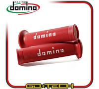Poignées Domino A010 Moto Scooter Routier Rouge Blanc ON ROAD RACING Perforées