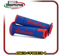 Poignées Domino A450 Moto Scooter Routier Bleu Rouge ON ROAD RACING Perforées