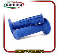 Poignées Domino Moto Cross Enduro Bleu Motard Pit Bike Off Road Universelles