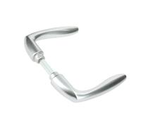 Poignées doubles pour rosace ou plaque - alu argent - Orca VACHETTE