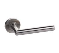 Poignées droite sur rosaces rondes - inox satiné - 20 pièces - S1-15 SIMILAIRE