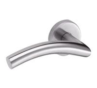 Poignées droites sur rosaces rondes - inox 202 - LC VACHETTE