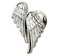 Poignées en alliage de zinc avec ailes d'ange conçues pour armoires contemporaines, commodes et meubles de style scandinave (argent)