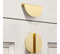 Poignées en demi-lune américaines pour armoires et tiroirs, boutons d'armoire, poignées de meubles en aluminium, dorées et noires, semi-circulaires, mates Laiton-95mm,Noir-140mm,Laiton-140mm,Noir-95mm