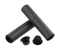 Poignées en silicone souple pour vélo de banlieue avec finition extérieure lisse et design intérieur antidérapant (noir)