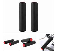 Poignées en silicone ultra légères amortissant les chocs - 2 pièces de poignées de vélo MTB en noir - Idéales pour une conduite confortable et antidérapante