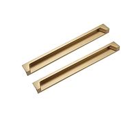 Poignées encastrées, poignée de porte coulissante, Poignées cachées, bouton de tiroir, poignée de placard cachée, tatami doré, poignée de porte coulissante, poignée invisible dissimulée (192 mm, gris