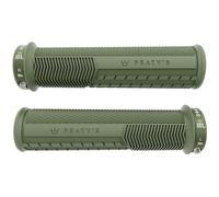 Peaty's Monarch Pro Grips Vélo - Grips Knurl pour Contrôle de Précision, Design Dual Compound avec Noyau Amortisseur, BMX, Ebike & VTT Grip de Guidon - Épais 32-34mm, Vert Menthe