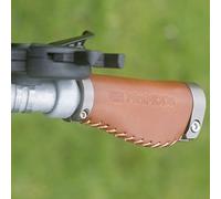Poignées ergonomiques Courtes en Cuir pour Guidon Brompton M/H/S Marron