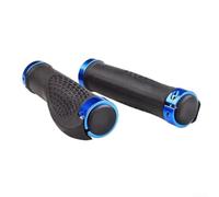 Poignées ergonomiques pour guidon de vélo de montagne, extrémité antidérapante en caoutchouc pour un meilleur contrôle, housses de guidon plates 13 x 3 cm, noir (bleu)