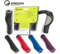 Poignées ergonomiques pour vélo tout-terrain Ergon GA3 taille L, confort et soutien du poignet pour VTT, accessoires antidérapants pour guidon de vélo de montagne GA3 Blue