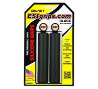 ESIgrips Poignées VTT Chunky Grips Silicone 130 mm Noir 2 pièces