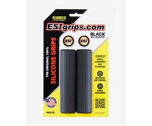 Poignées ESIgrips Ribbed Extra Chunky noires.
