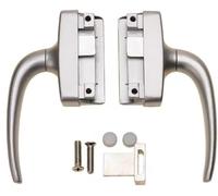 Poignées et serrures de fenêtre, 1 paire de poignées porte et fenêtre à verrouillage deux points, accessoires galvanoplastie en alliage