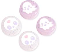 Poignées Ghost Thumb Capuchons De Bouton De Poignée De Manette De Jeu De Paillettes De Gelée Transparente Gothique D'halloween Compatible Avec Nintendo Switch Standard Lite Oled