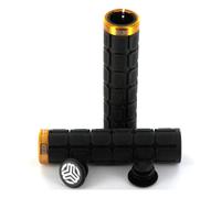 Poignées - Grips - Vélo - VTT - Noir et or - Ergonomique - Fixation Lock-On - SB