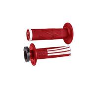 Poignées Lock-On Odi Emig Pro V2 Full Diamond Rouge / Blanc