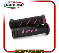 Poignées MANOPOLE Domino A250 On Road Racing, Universelles, Fuchsia Noir