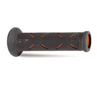 Poignées Manopole Strada 717-201 PROGRIP Double Densité Orange/Noir Sans Trou