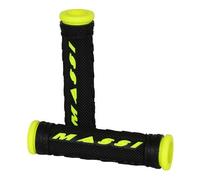 Massi Comp Double Density - Poignées pour vélo, Couleur Noir/Fluo