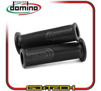Poignées Moto Domino Style Universelles Noires 2 Pièces 120 mm 22/24 mm
