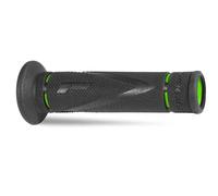 Poignées moto double densité extrémité fermé Progrip Vert TU