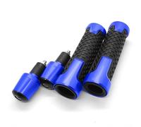 Poignées Moto Poignées de Guidon en Caoutchouc et Gel CNC pour Moto, 22 mm/0,84 po et 24 mm/0,9 po, compatibles avec Tous Les modèles de Motos D'accélérateur de Moto(Blue)