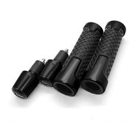 Poignées Moto Poignées de Guidon en Caoutchouc et Gel CNC pour Moto, 22 mm/0,84 po et 24 mm/0,9 po, compatibles avec Tous Les modèles de Motos D'accélérateur de Moto(Black)