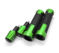 Poignées Moto Poignées de Guidon en Caoutchouc et Gel CNC pour Moto, 22 mm/0,84 po et 24 mm/0,9 po, compatibles avec Tous Les modèles de Motos D'accélérateur de Moto(Green)