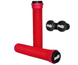 Poignées Odi SLX BMX Dirt Stunt-Scooter souples 160 mm avec embouts de guidon + sticker Fantic26 (Rouge)